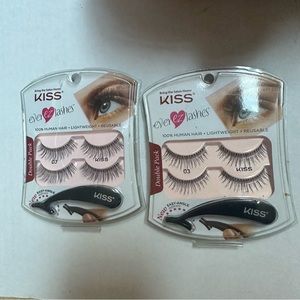 4 pair kiss ever ez lashes human hair